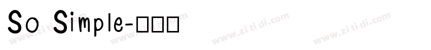 So Simple字体转换